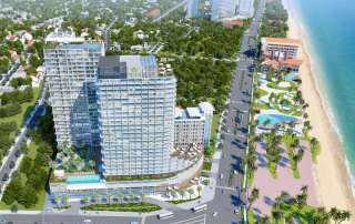 Phối cảnh tổng thể quy mô 11.306m2 của khu phức hợp Cap Saint Jacques do DIC Corp phát triển, án n